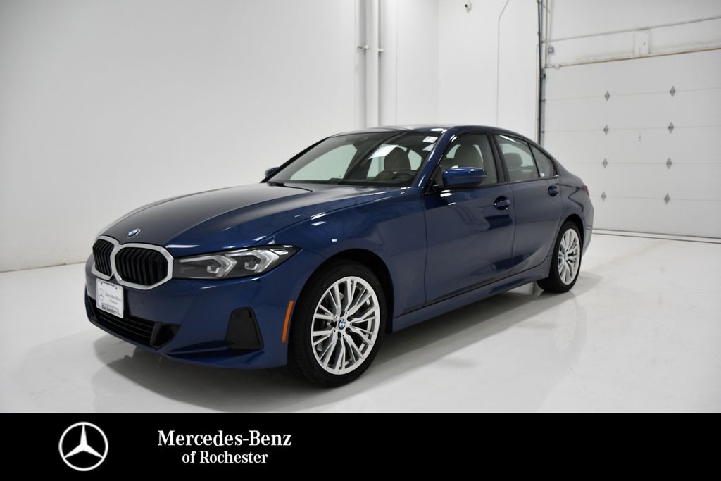 Phytonic Blue Metallic 2023 BMW 3 Series Sedan All-Wheel Drive 8-Speed Automatic