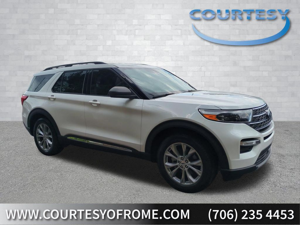 Star White Metallic Tri-Coat 2024 Ford Explorer SUV / Crossover Rear-Wheel Drive Automatic