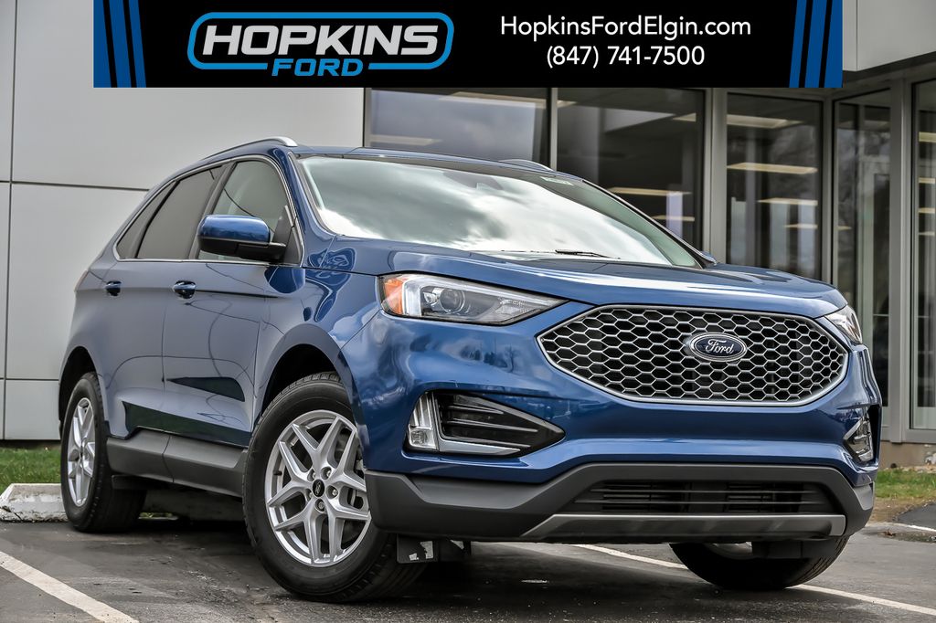 Blue Metallic 2024 Ford Edge SEL AWD SUV / Crossover All-Wheel Drive 8-Speed Automatic