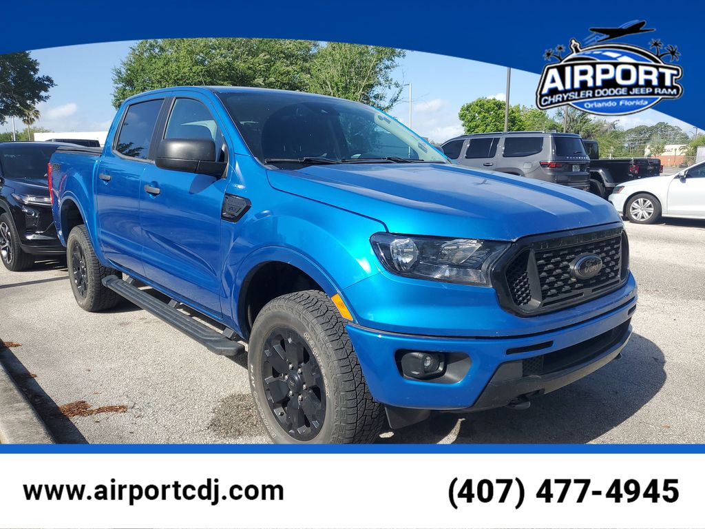 Velocity Blue Metallic 2023 Ford Ranger XLT SuperCrew 4WD Pickup Truck Four-Wheel Drive Automatic