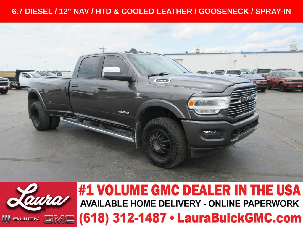 Gray (Granite Crystal Metallic Clearcoat) 2021 RAM 3500 Pickup Truck Four-Wheel Drive 6-Speed Automatic