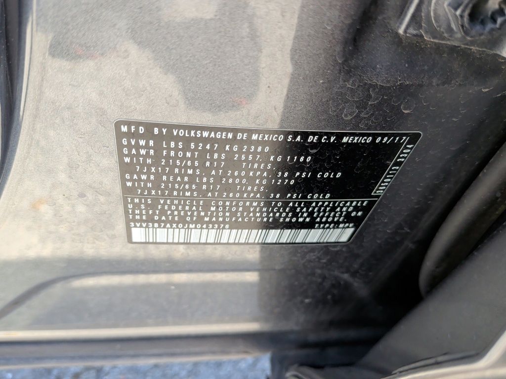 2018 Volkswagen Tiguan 2.0T SE Gray at Wharton Ford