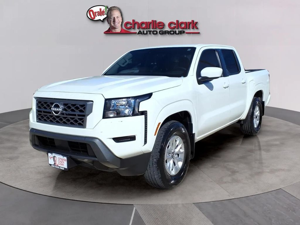 Glacier White 2024 Nissan Frontier SV Crew Cab RWD Pickup Truck 4X2 9-Speed Automatic Overdrive