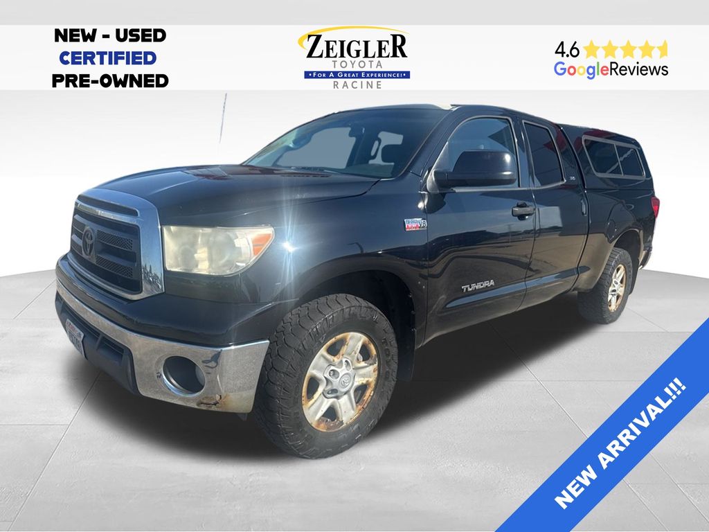 Black 2011 Toyota Tundra Grade 5.7L V8 Double Cab FFV 4WD Pickup Truck Four-Wheel Drive 6-Speed Automatic