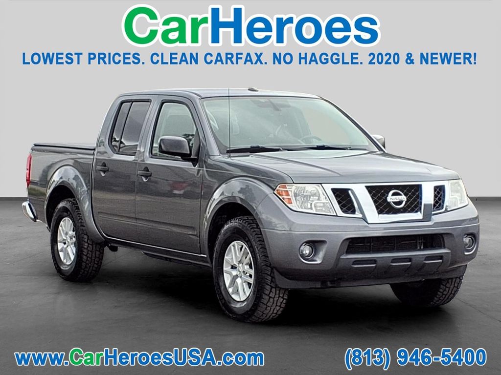 Gray (Gun Metallic) 2017 Nissan Frontier SV V6 Crew Cab 4WD Pickup Truck Four-Wheel Drive 5-Speed Automatic Overdrive