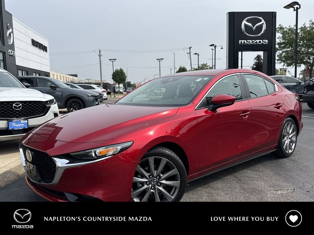 Soul Red Crystal Metallic 2020 Mazda MAZDA3 Sedan Front-Wheel Drive 6-Speed Automatic