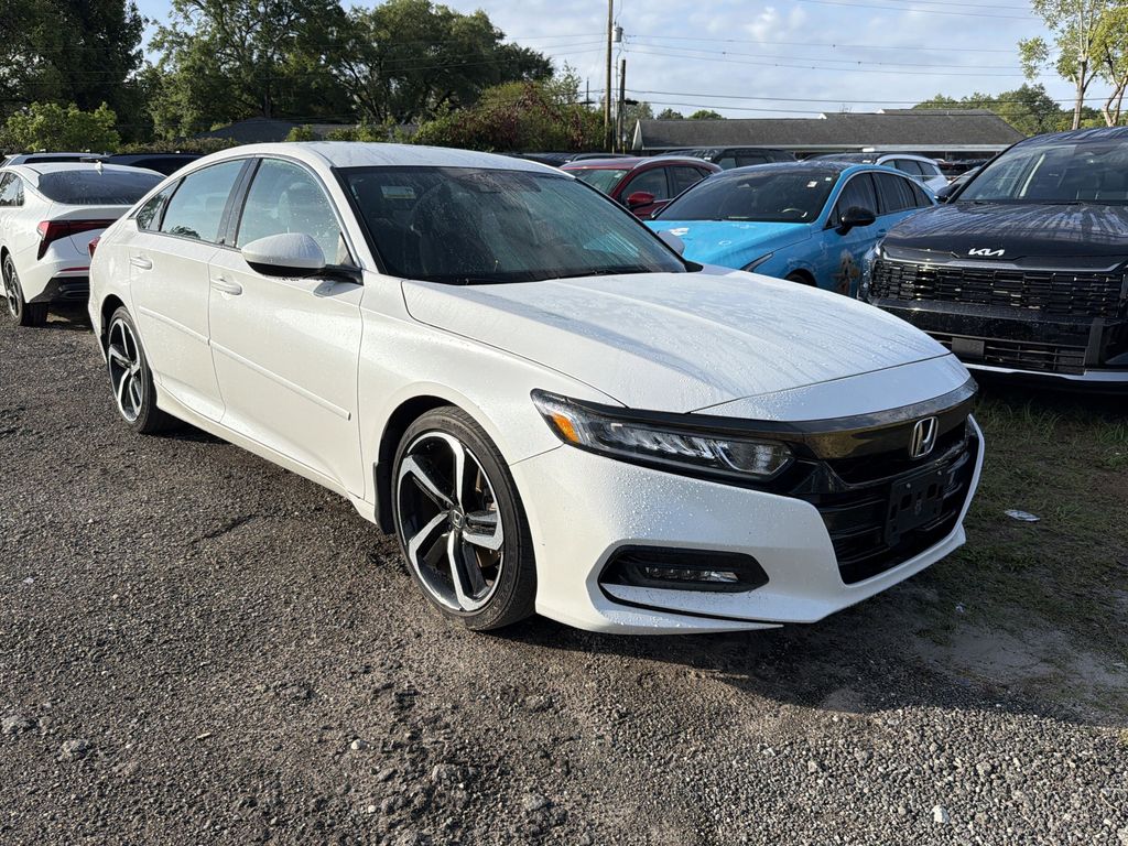 White 2020 Honda Accord 1.5T Sport FWD Sedan Front-Wheel Drive Continuously Variable Transmission