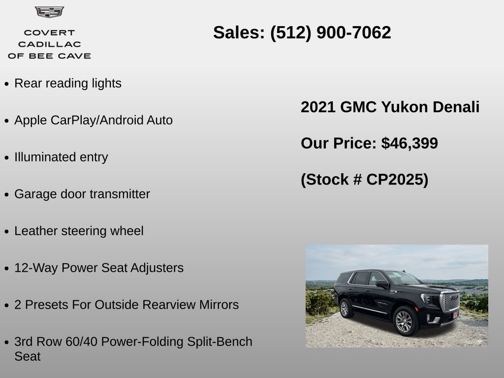 Used Car 2021 Gmc Yukon  Denali For Sale Under $50,000 In Austin, Texas