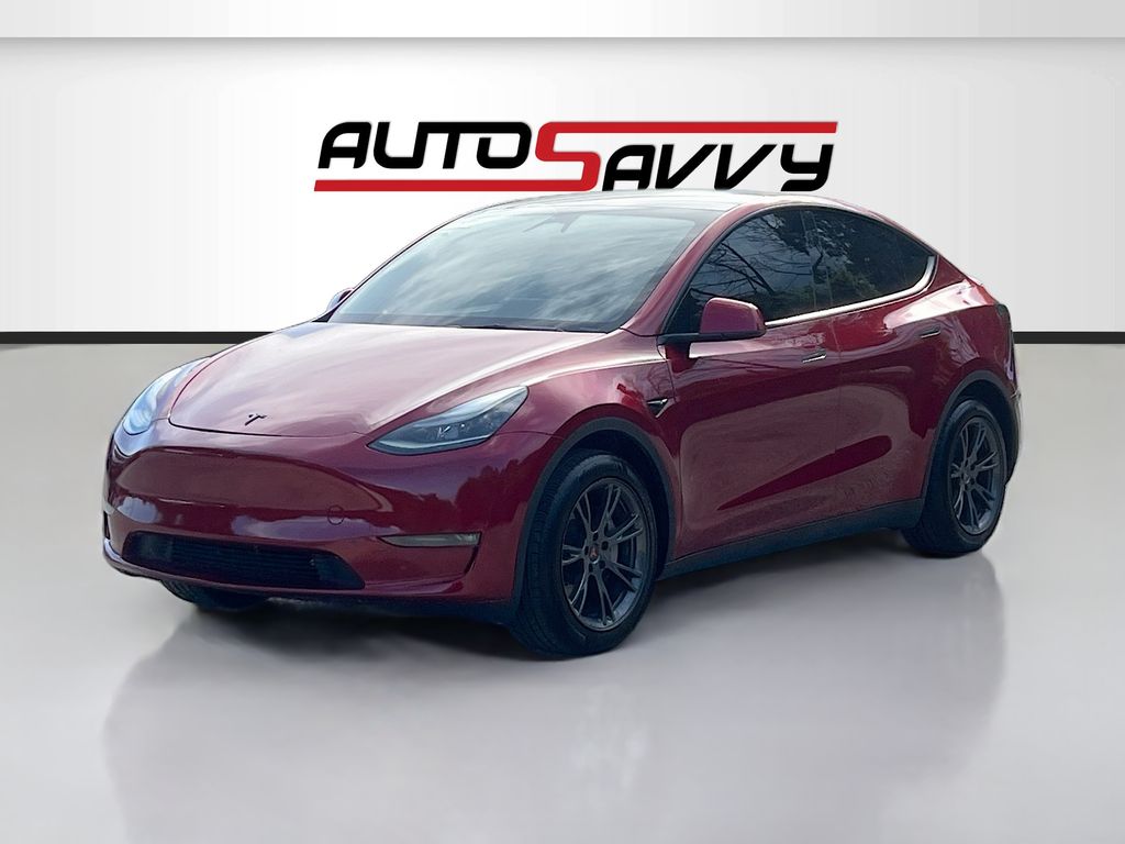 2025 Tesla Model Y Long Range Red at AutoSavvy Houston Northwest