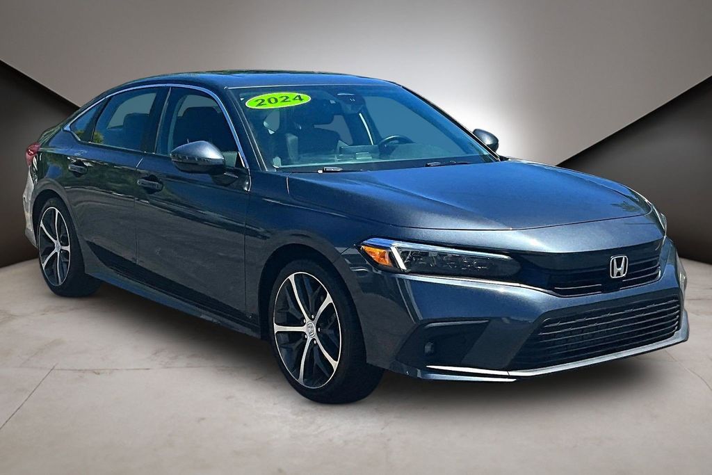 Crystal Black Pearl 2024 Honda Civic Touring FWD Sedan Front-Wheel Drive Continuously Variable Transmission