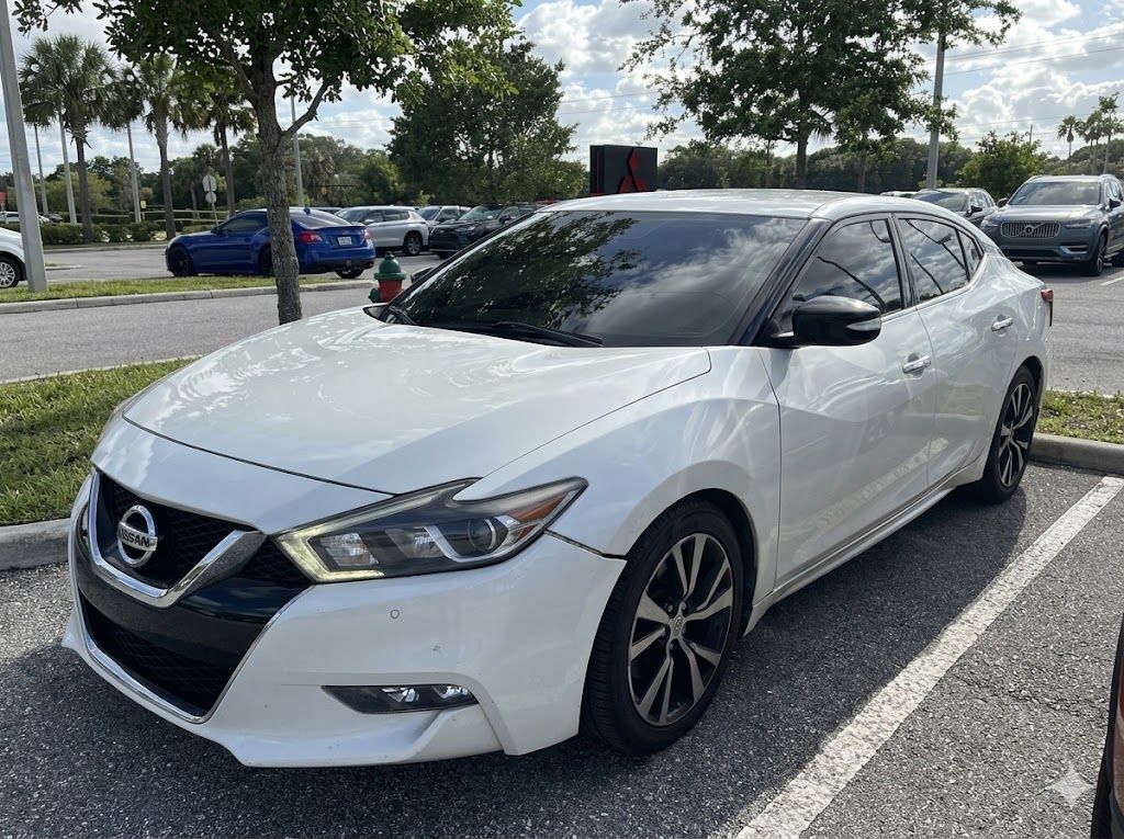 Pearl White 2018 Nissan Maxima SV FWD Sedan Front-Wheel Drive Continuously Variable Transmission