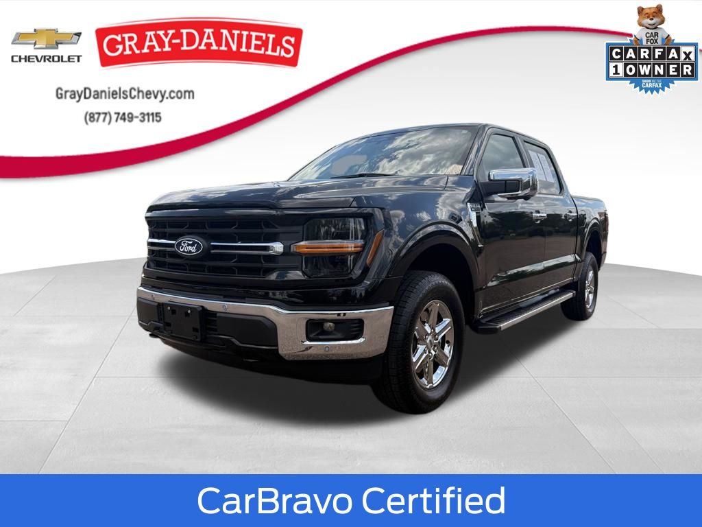 Agate Black Metallic 2024 Ford F-150 XLT SuperCrew 4WD Pickup Truck Four-Wheel Drive Automatic