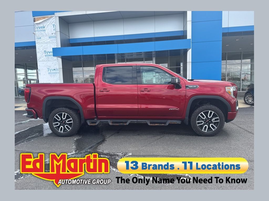 Cayenne Red 2021 GMC Sierra 1500 AT4 Crew Cab 4WD Pickup Truck Four-Wheel Drive Automatic