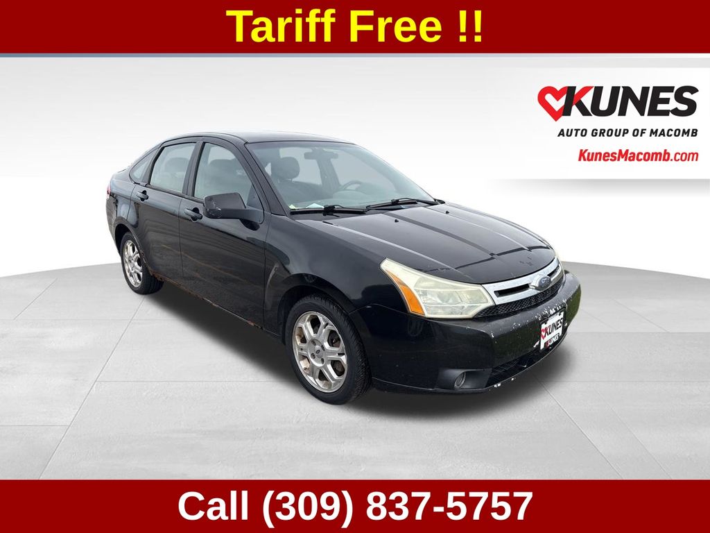 Black 2009 Ford Focus SES Sedan Front-Wheel Drive 4-Speed Automatic