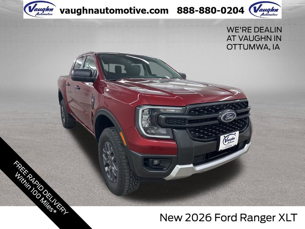 Ruby Red Metallic 2026 Ford Ranger Pickup Truck Four-Wheel Drive Automatic