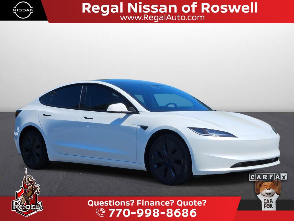 Pearl White Multi-Coat 2024 Tesla Model 3 Sedan Rear-Wheel Drive 1-Speed Automatic