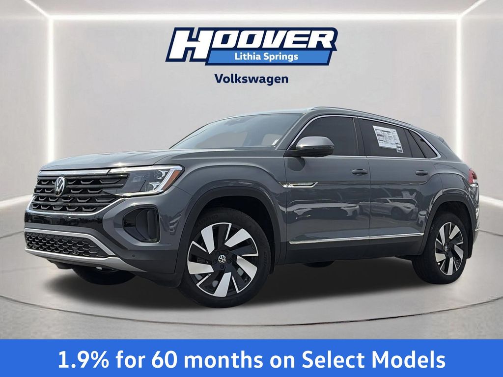 Pure Gray 2025 Volkswagen Atlas Cross Sport SUV / Crossover All-Wheel Drive 8-Speed Automatic