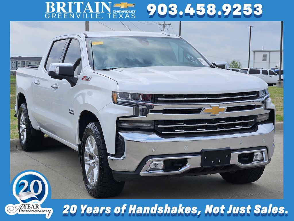 White (Iridescent Pearl Tricoat) 2020 Chevrolet Silverado 1500 LTZ Crew Cab 4WD Pickup Truck Four-Wheel Drive Automatic