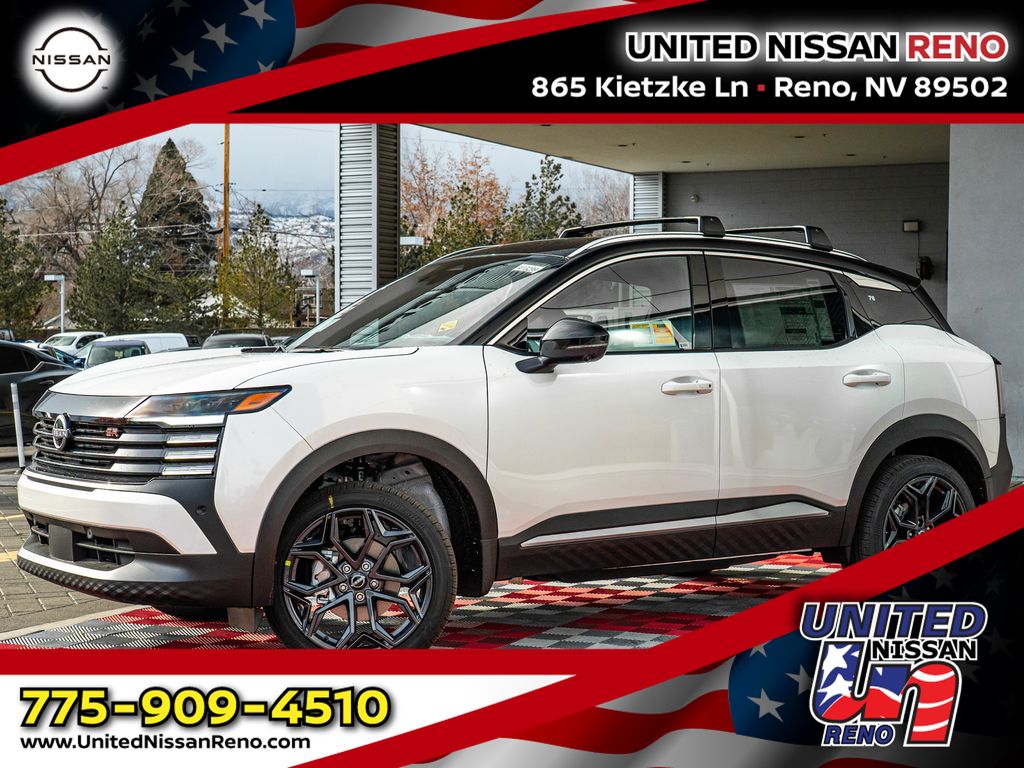 Aspen White/Super Black 2026 Nissan Kicks SUV / Crossover  Continuously Variable Transmission