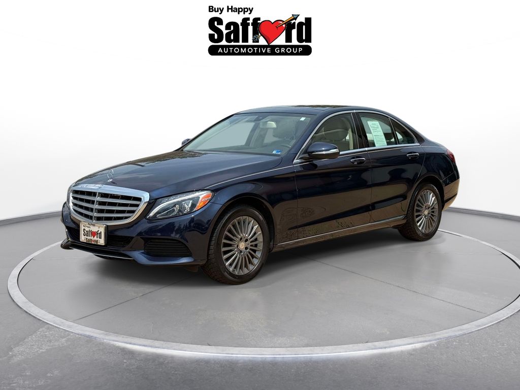 Blue 2015 Mercedes-Benz C-Class Sedan All-Wheel Drive 7-Speed Automatic