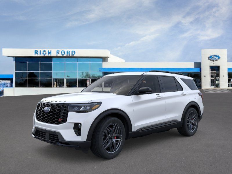 Star White Metallic Tri-Coat 2026 Ford Explorer SUV / Crossover All-Wheel Drive Automatic