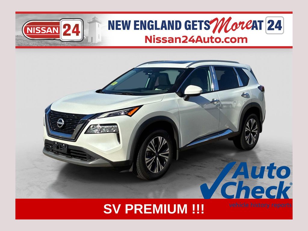 Pearl White 2023 Nissan Rogue SUV / Crossover Front-Wheel Drive Continuously Variable Transmission