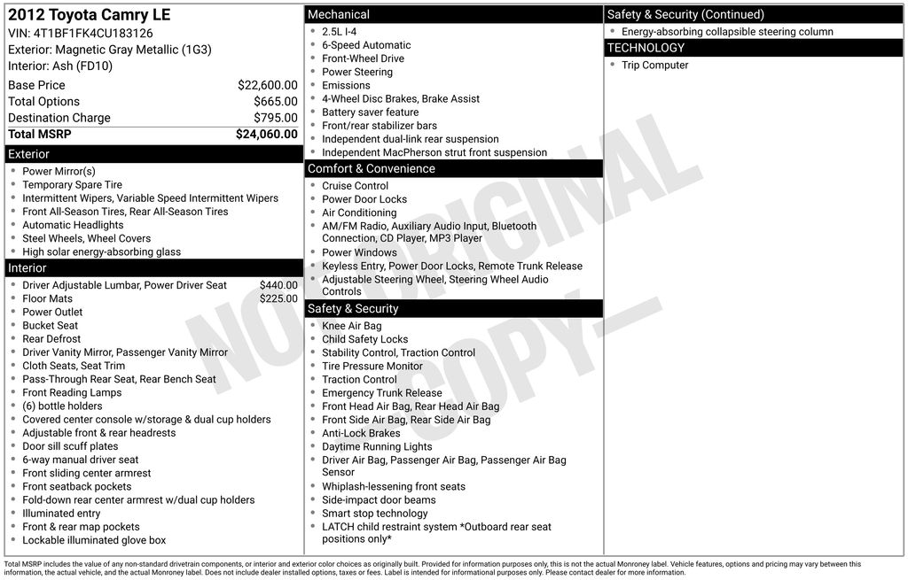 Used Car 2012 Toyota Camry  Se For Sale Under $12,000 In Austin, Texas