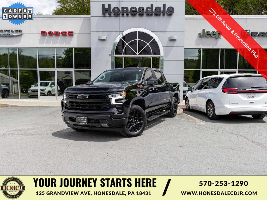 Black 2024 Chevrolet Silverado 1500 Pickup Truck Four-Wheel Drive Automatic