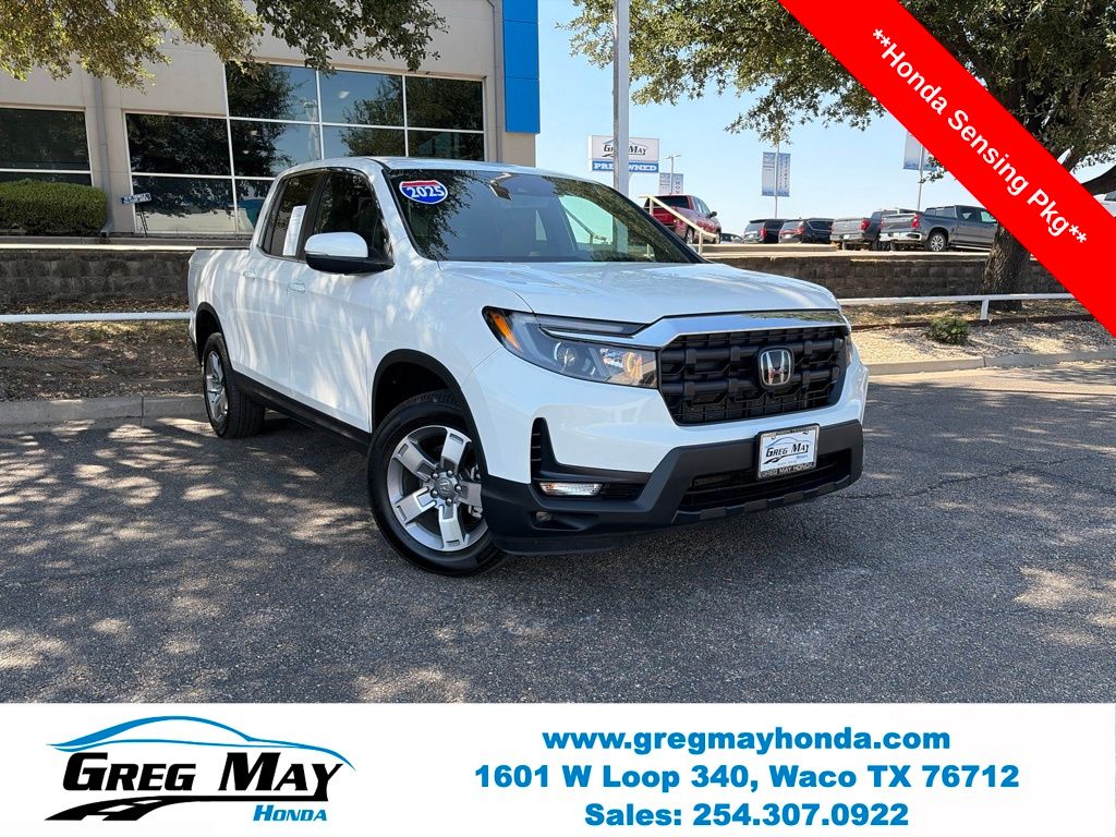 Platinum White Pearl 2025 Honda Ridgeline Pickup Truck All-Wheel Drive 9-Speed Automatic