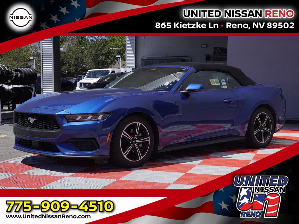 Atlas Blue Metallic 2024 Ford Mustang Convertible Rear-Wheel Drive Automatic