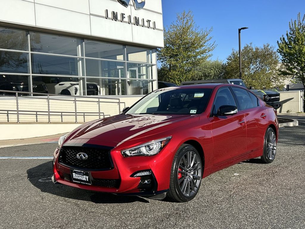 Dynamic Sunstone Red 2023 INFINITI Q50 Red Sport 400 AWD Sedan All-Wheel Drive 7-Speed Automatic Overdrive
