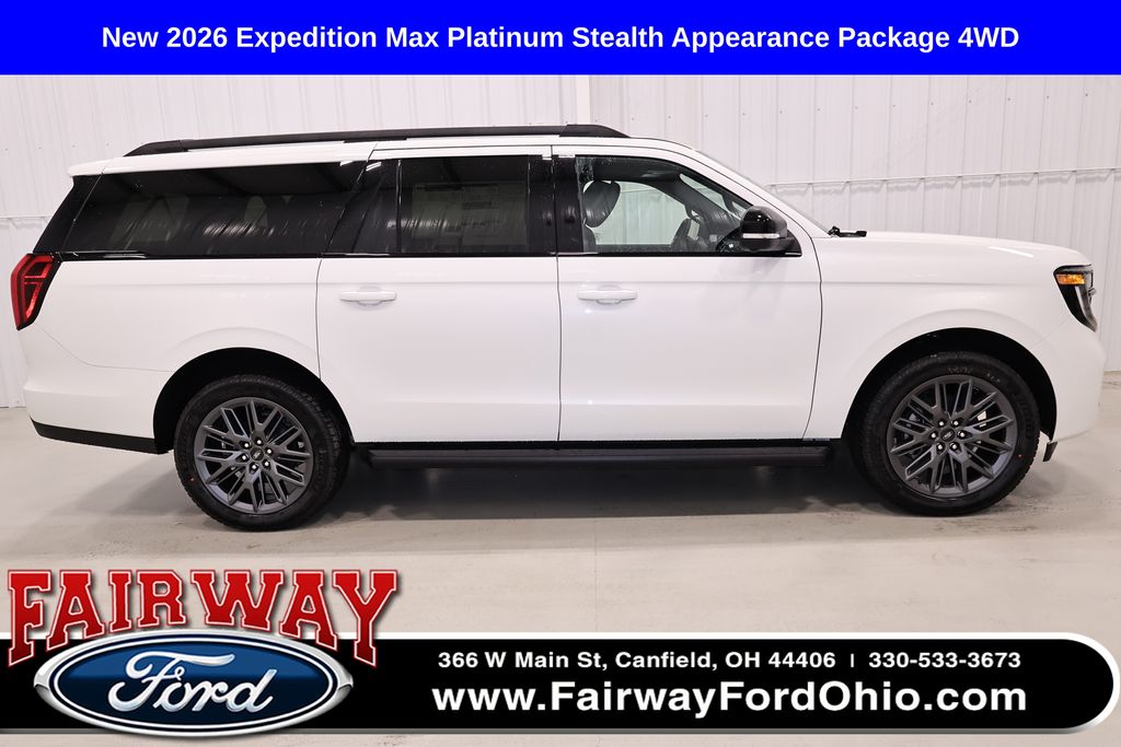 Star White Metallic Tri-Coat 2026 Ford Expedition MAX Platinum 4WD SUV / Crossover Four-Wheel Drive Automatic