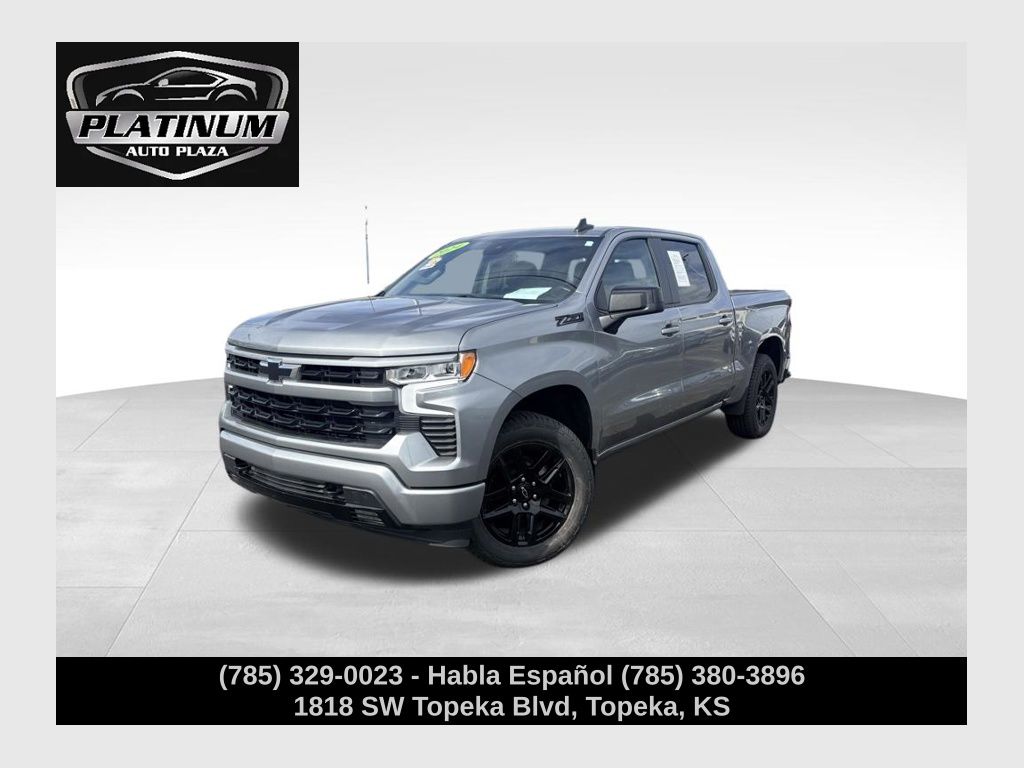 Sterling Gray Metallic 2024 Chevrolet Silverado 1500 RST Crew Cab 4WD Pickup Truck Four-Wheel Drive Automatic