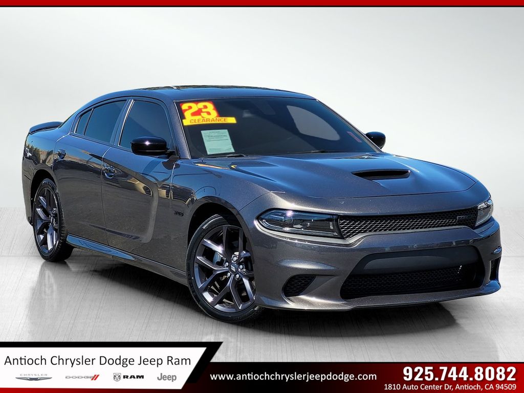 Gray (Granite Crystal Metallic Clearcoat) 2023 Dodge Charger Sedan Rear-Wheel Drive 8-Speed Automatic