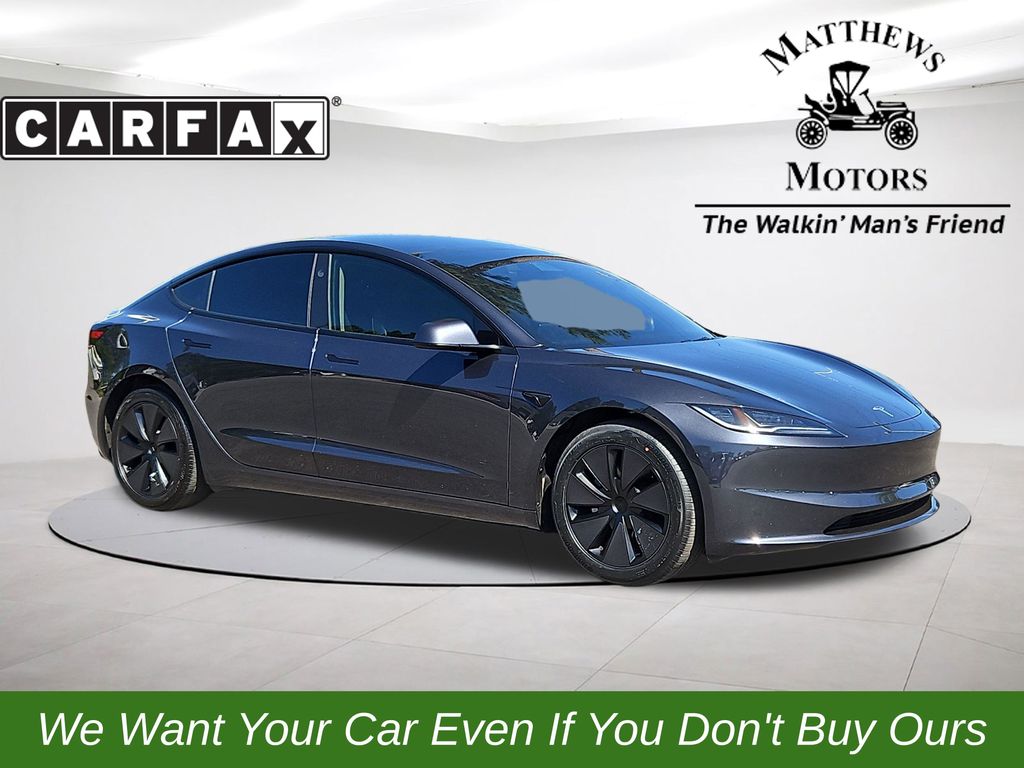 Stealth Gray 2024 Tesla Model 3 RWD Sedan Rear-Wheel Drive 1-Speed Automatic