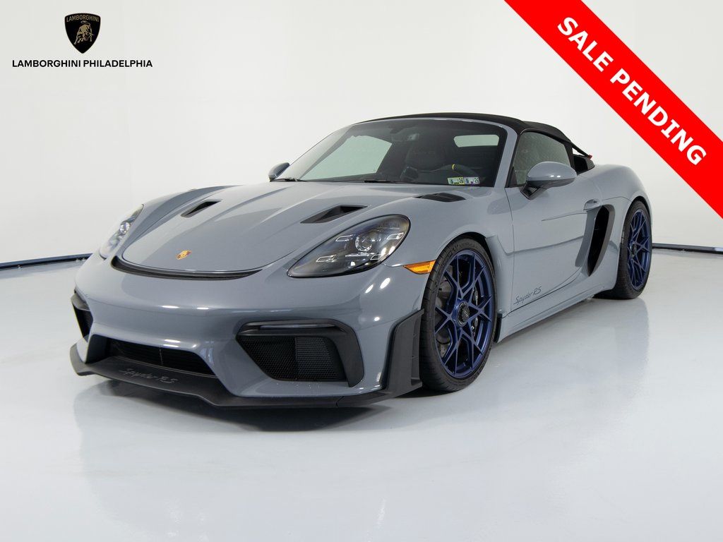 Gray (Arctic Grey) 2025 Porsche 718 Boxster Spyder RS RWD Convertible Rear-Wheel Drive 7-Speed Automatic