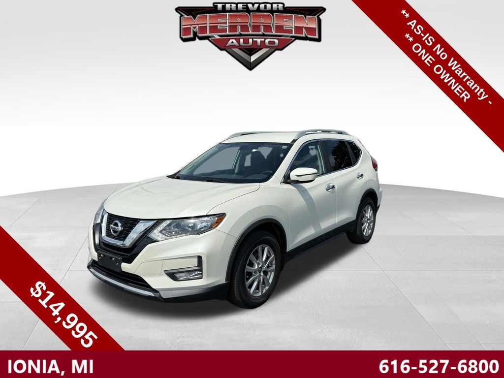 Pearl White 2017 Nissan Rogue SUV / Crossover Front-Wheel Drive Continuously Variable Transmission