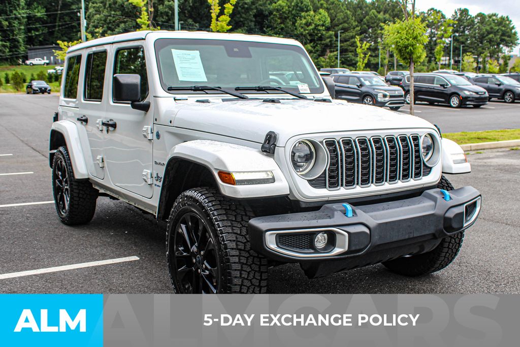Used 2024 White Jeep Sahara 4xe image 3