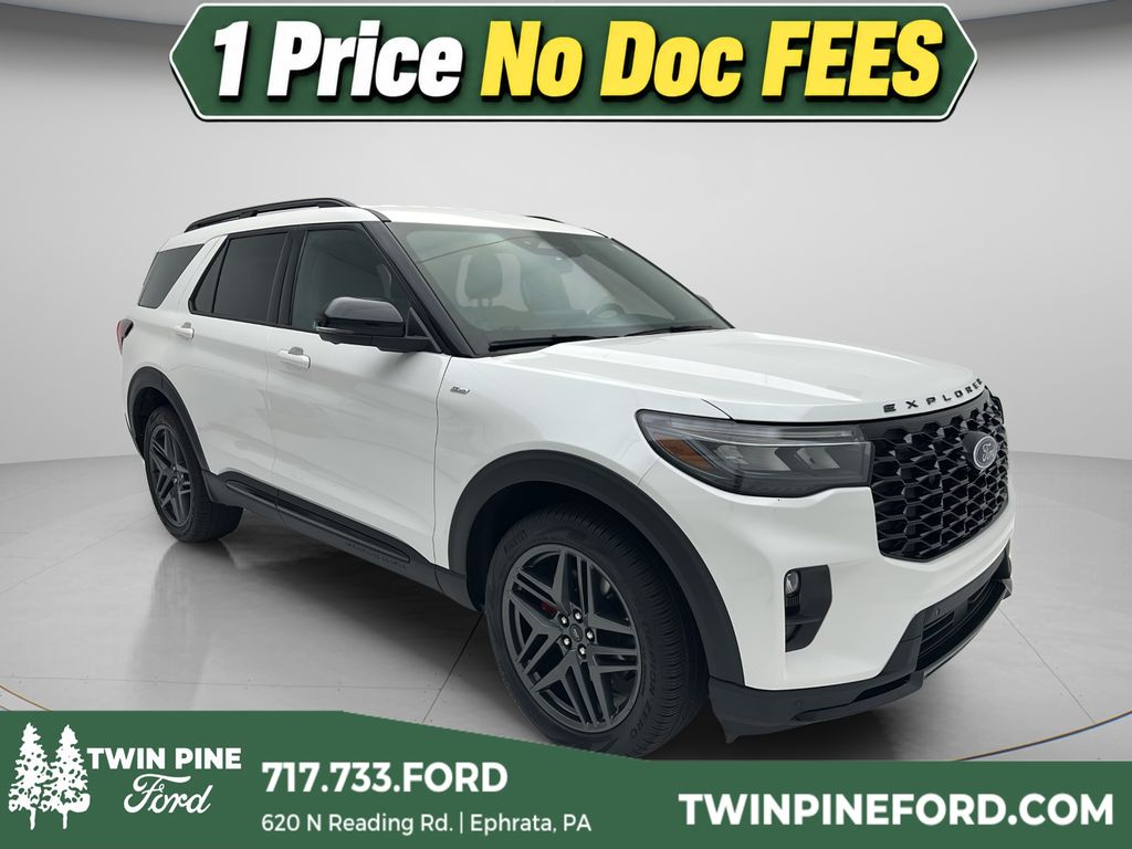 White Metallic 2025 Ford Explorer SUV / Crossover All-Wheel Drive Automatic