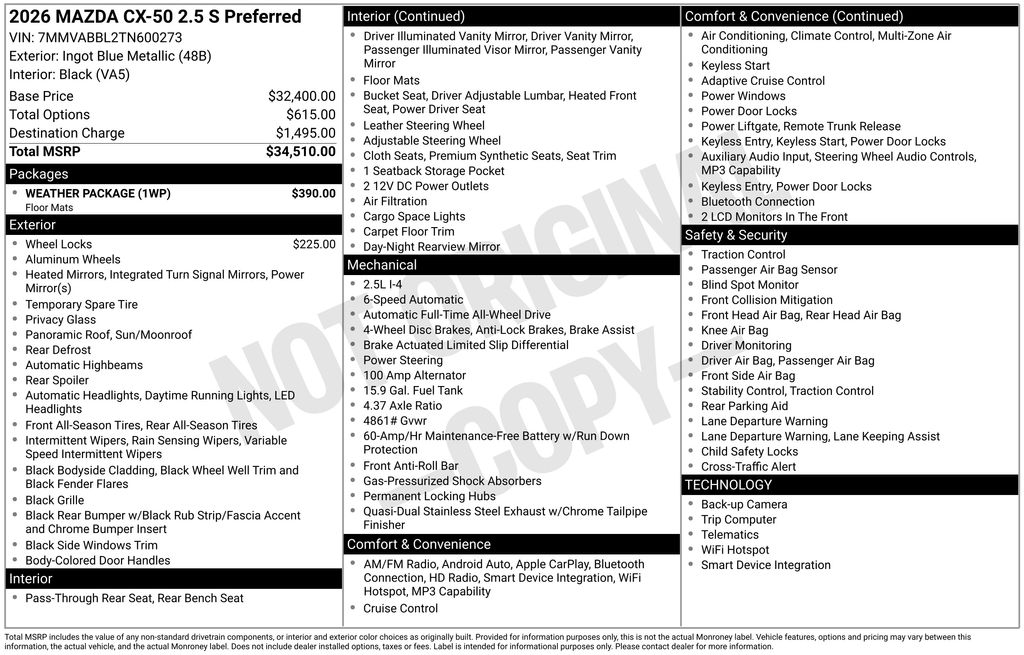 2026 Mazda CX-50 2.5 S Preferred's photo