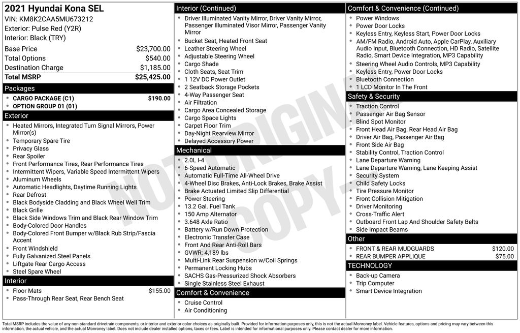 Used 2021 Red Hyundai SEL image 6