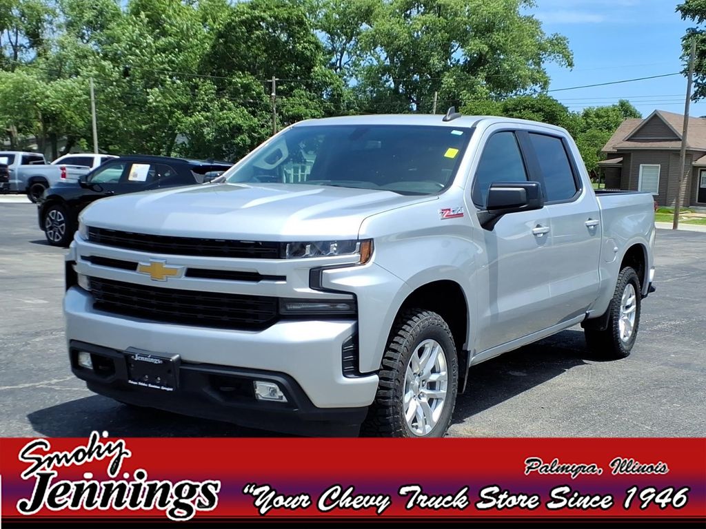 Silver Ice Metallic 2020 Chevrolet Silverado 1500 RST Crew Cab 4WD Pickup Truck Four-Wheel Drive 8-Speed Automatic