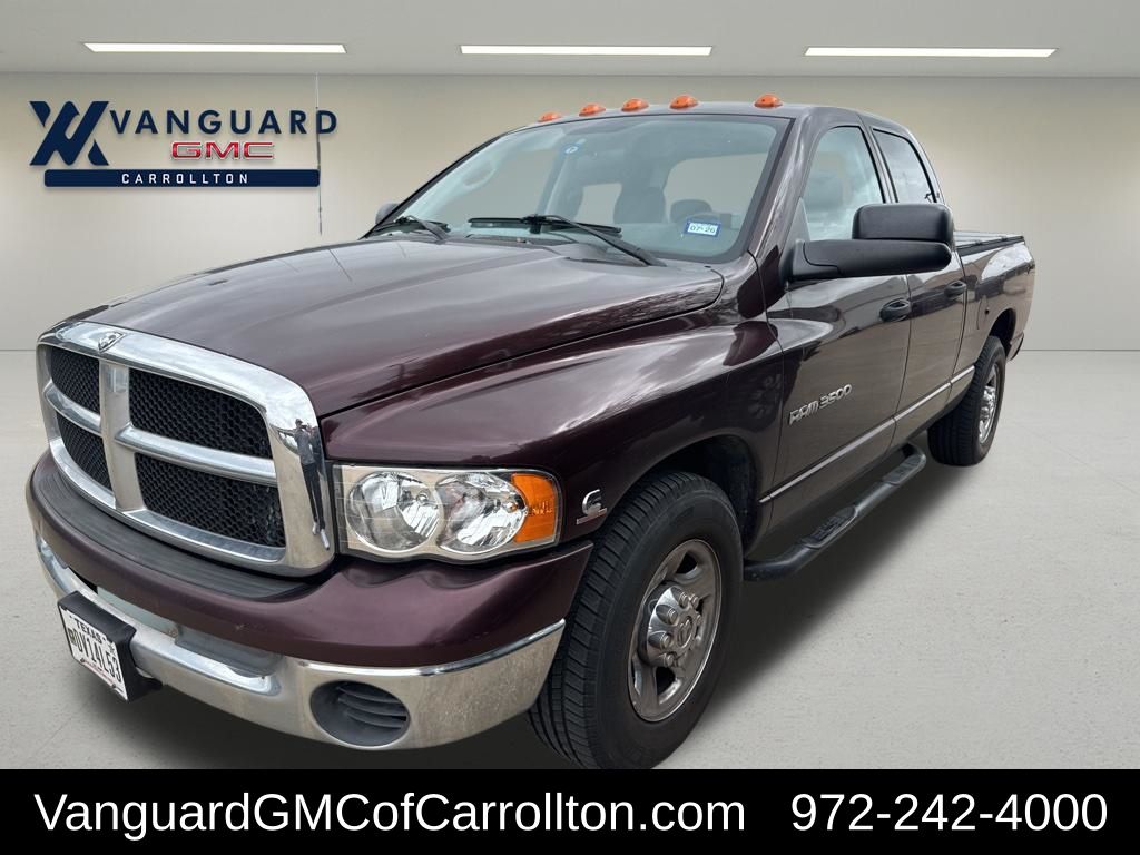 Deep Molten Red Pearlcoat 2004 Dodge RAM 3500 SLT Quad Cab RWD Pickup Truck Rear-Wheel Drive 4-Speed Automatic