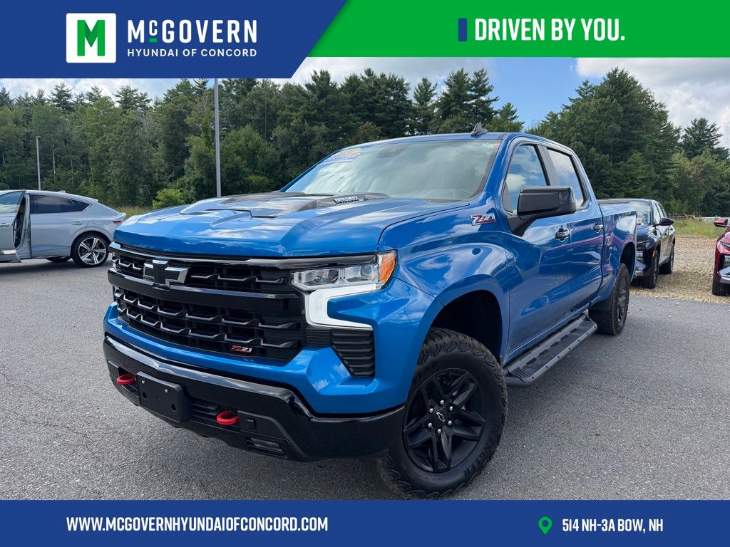 Glacier Blue Metallic 2024 Chevrolet Silverado 1500 Pickup Truck Four-Wheel Drive Automatic