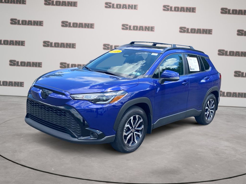Blue 2024 Toyota Corolla Cross Hybrid SE AWD SUV / Crossover All-Wheel Drive Continuously Variable Transmission