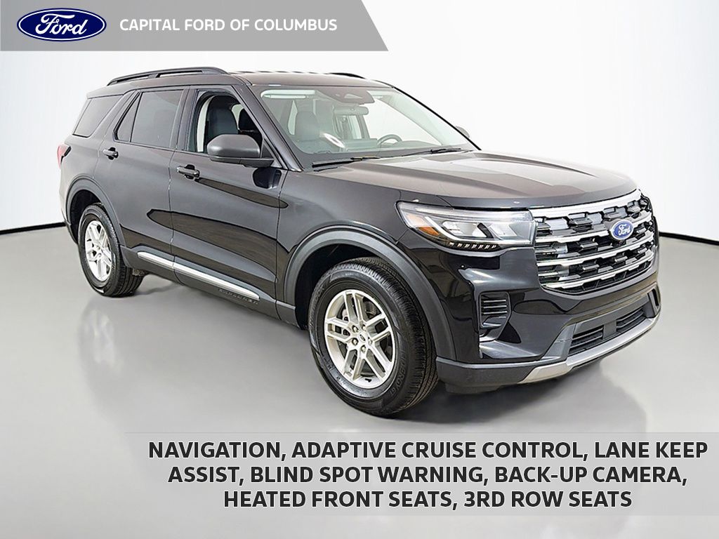 Agate Black Metallic 2025 Ford Explorer Active AWD SUV / Crossover All-Wheel Drive Automatic