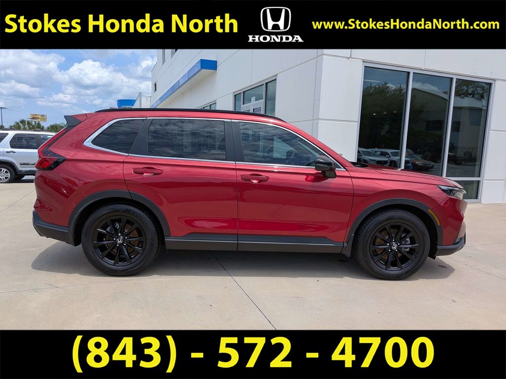 2025 Honda CR-V Hybrid Sport Red at Stokes Honda North