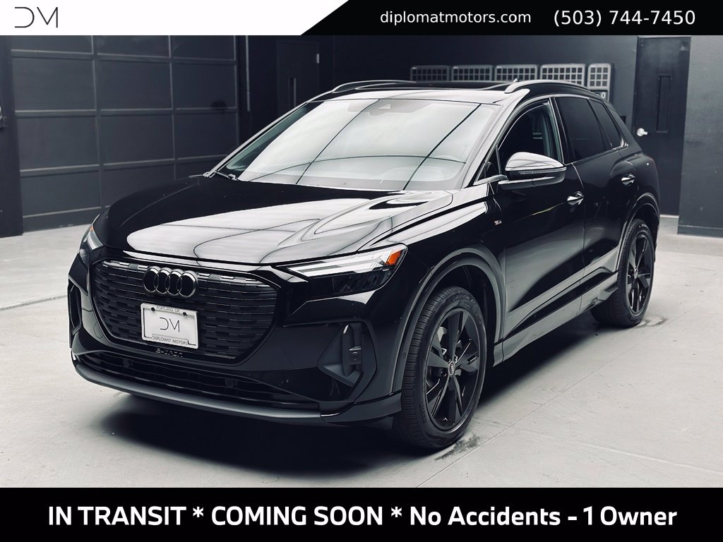 Black Metallic 2024 Audi Q4 e-tron SUV / Crossover All-Wheel Drive Automatic