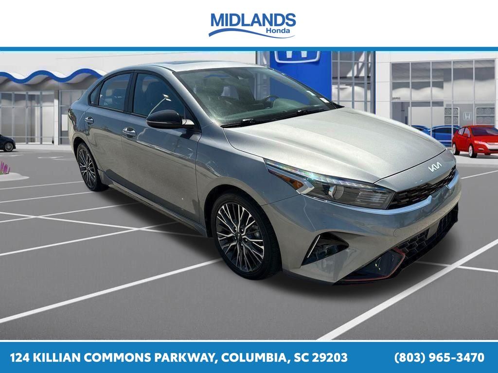 Steel Gray 2024 Kia Forte GT-Line FWD Sedan Front-Wheel Drive Continuously Variable Transmission