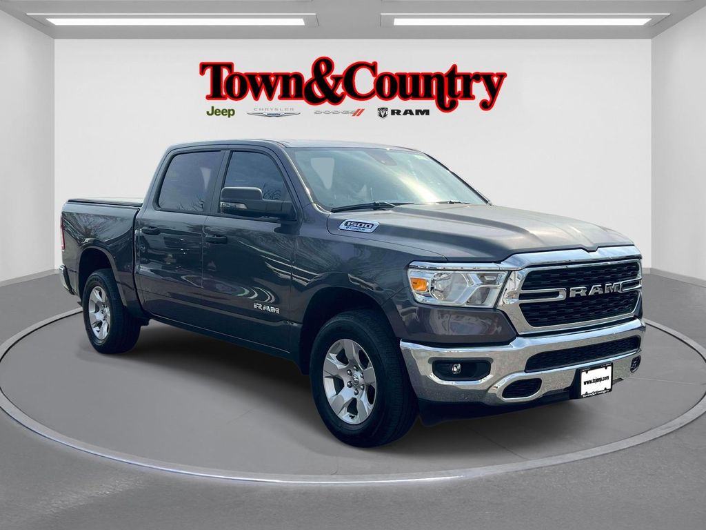 Gray (Granite Crystal Metallic Clearcoat) 2023 RAM 1500 Pickup Truck Four-Wheel Drive 8-Speed Automatic